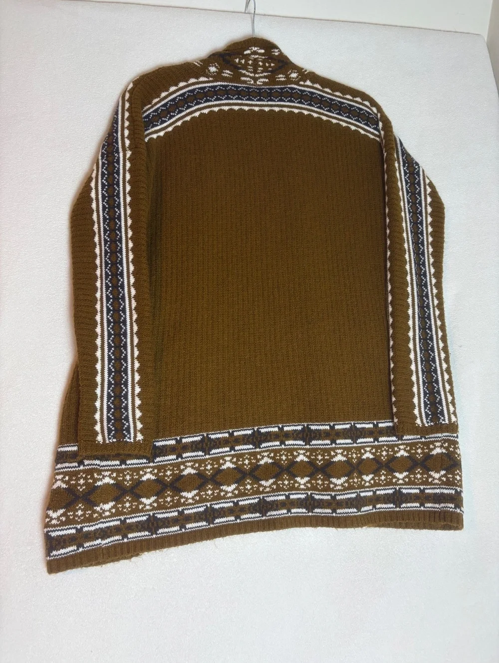 Lucky Brand Brown Patterned Knit Cardigan Sweater Size S
